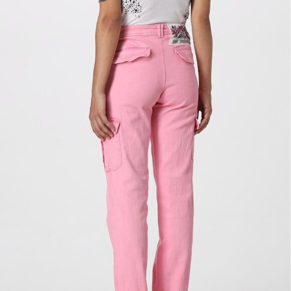 Des Phemmes SS22 Baby Pink Cargo Pants – New With Tags – IT 38 - Picture 15 of 15